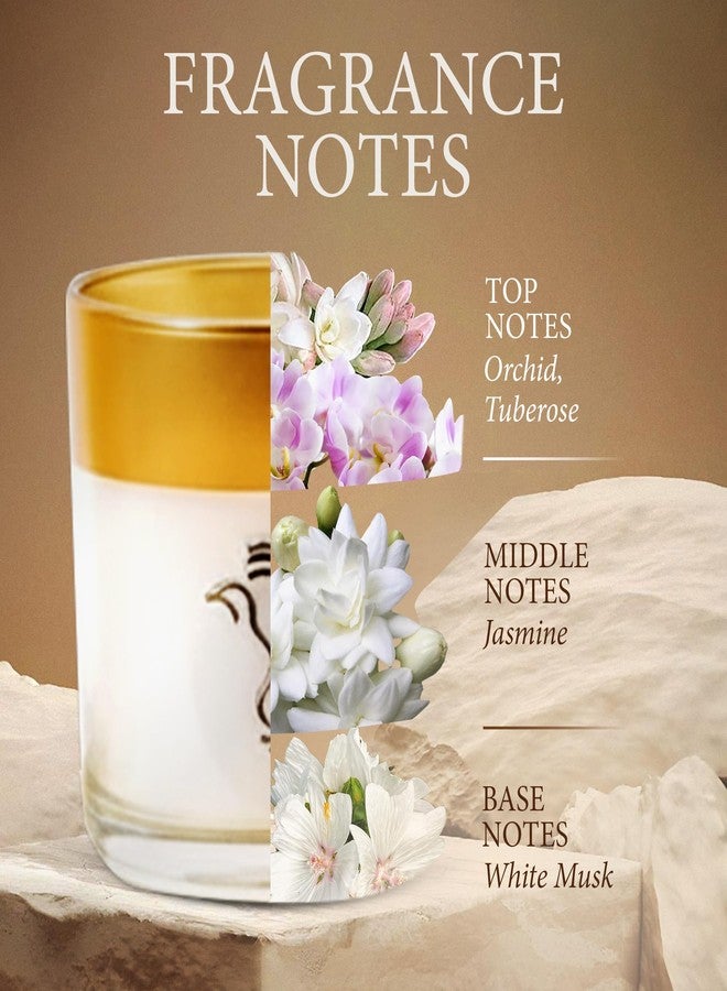 SEVA HOME Enchante Scented Candle Gift Set | Pack of 3 | Orchid, Jasmine & White Musk | 25H Burn Each | Natural Soy Wax | Festive Décor & Luxury Gifting - Image 3